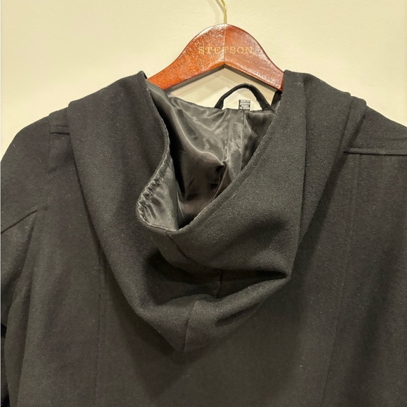 Black wool blend HONEE bomber jacket. - Picture 10 of 14